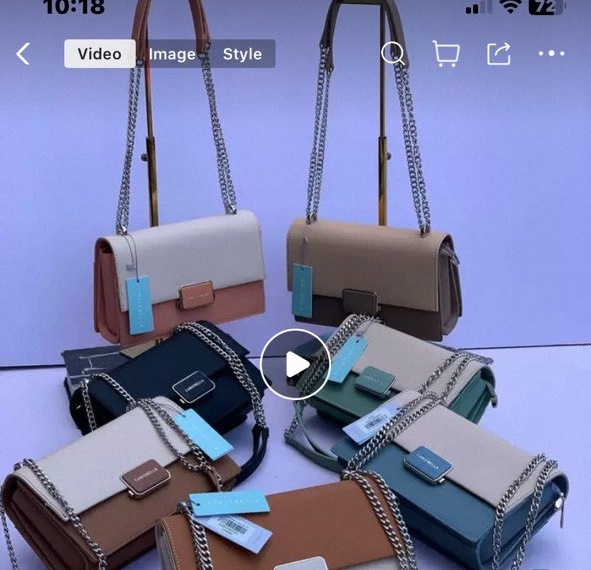 CHRISBELLA Two-Tone Flap Chain Crossbody Bag