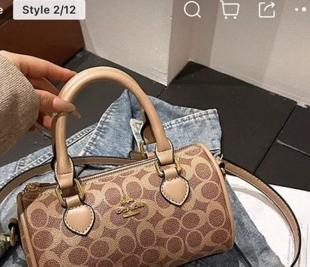 Coach Mini Rowan / Boston Monogram Barrel Bag