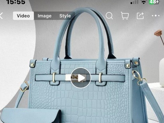 3-Piece Croco-Embossed Belted Tote & Clutch Set